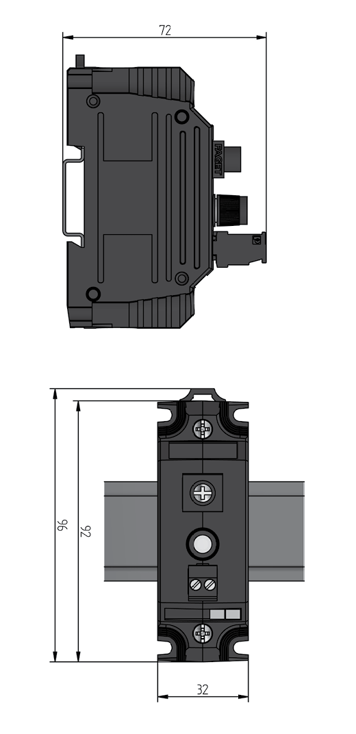 Duo System Aprimatic Zahnstangenantrieb für Türen 230 V (Corsa 350 mm Art.  43572/001)
